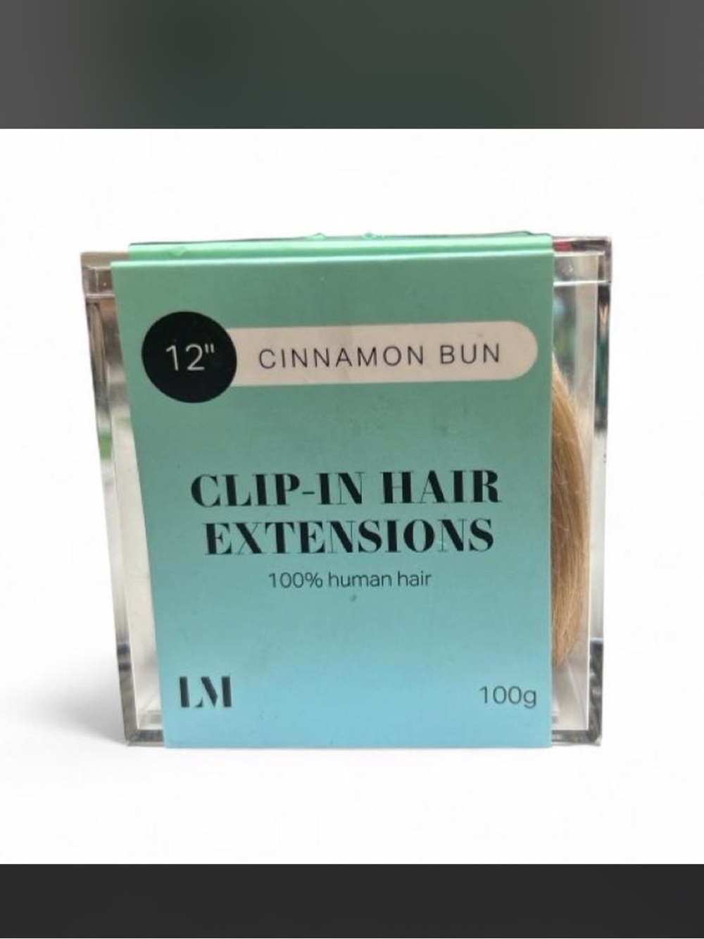New/sealed 12" Clip-In Hair Extensions -100% Human Hair. 100g. Light/warm blonde